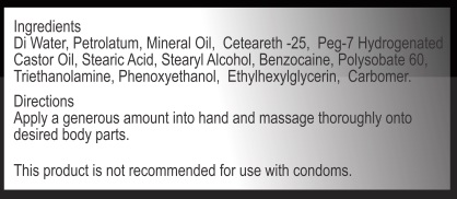 Invade fisting cream ingredients and directions label