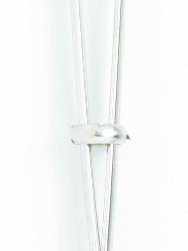 Purple Spartacus tweezer clit clamp with crystal bead dangle and black rubber tips