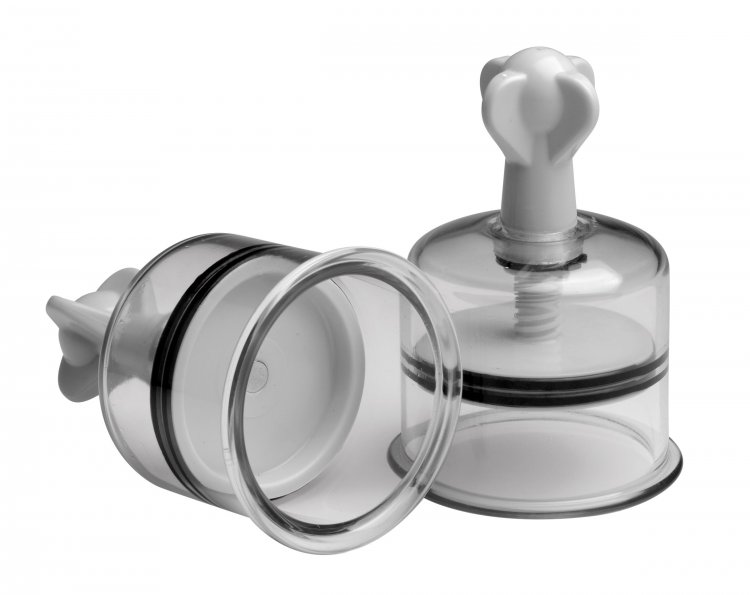 Size Matters XL breast sucker on its side showing the wide 2.25 inch opening