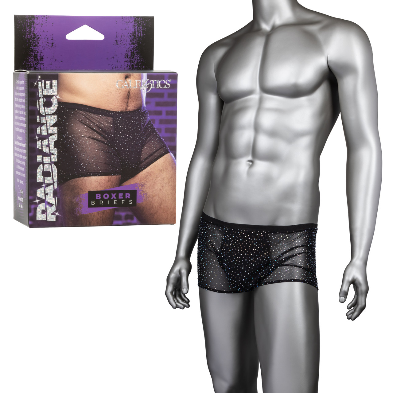 Retail package for the Radiance rhinestone boxer briefs
