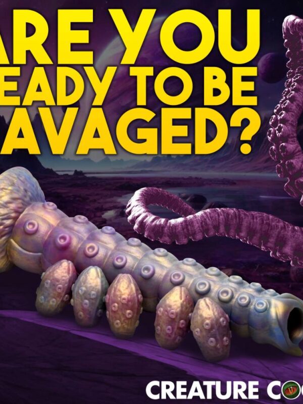 Deep Invader tentacle ovipositor lying in an alien landscape with its eggs