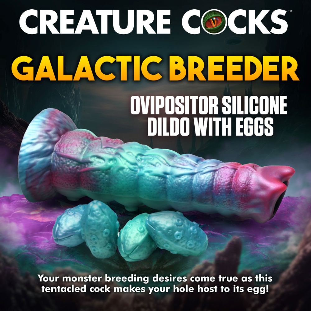 Galactic Breeder ovipositor dildo with eggs feature graphic