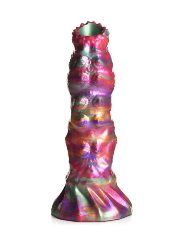 Back view of the Larva ovipositor dildo and its flared suction base