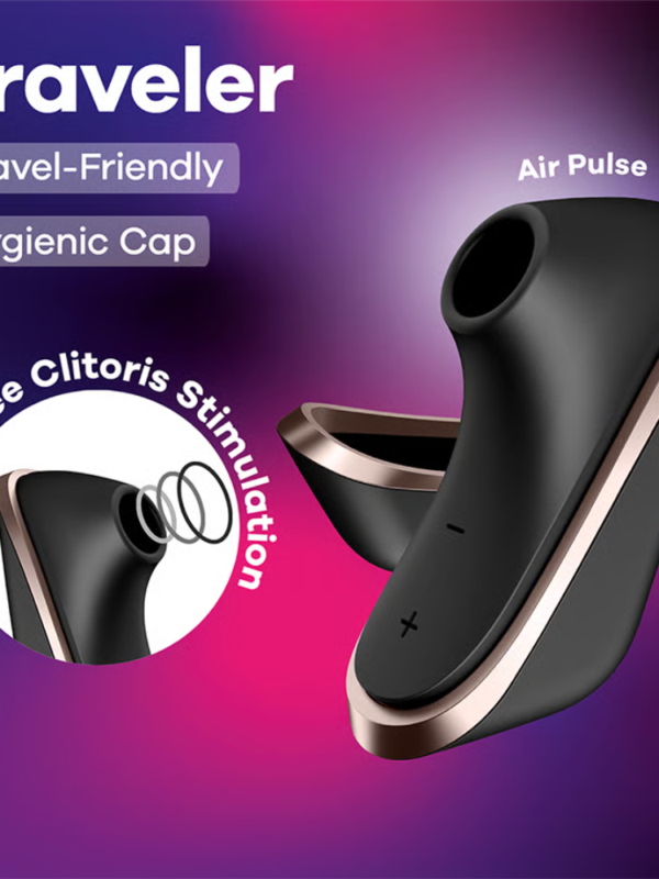 Satisfyer Traveler travel-friendly air-pulse stimulator with magnetic cap