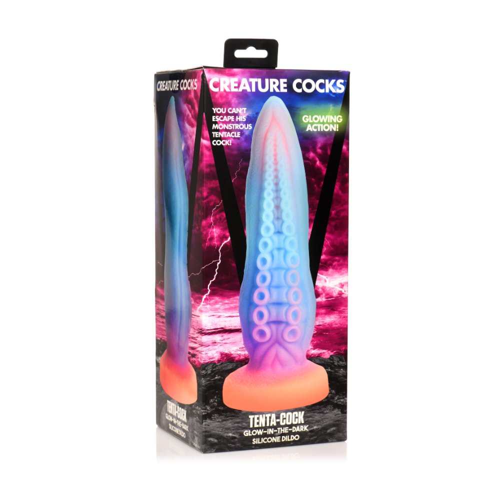 Angled view of the Tenta-Cock retail box