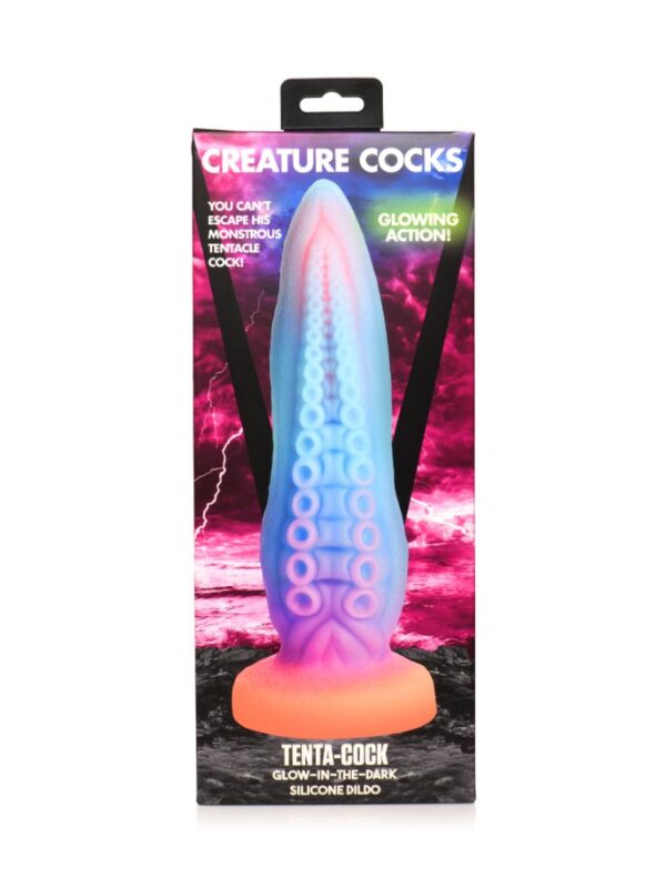 Tenta-Cock glow-in-the-dark tentacle dildo in its Creature Cocks retail box