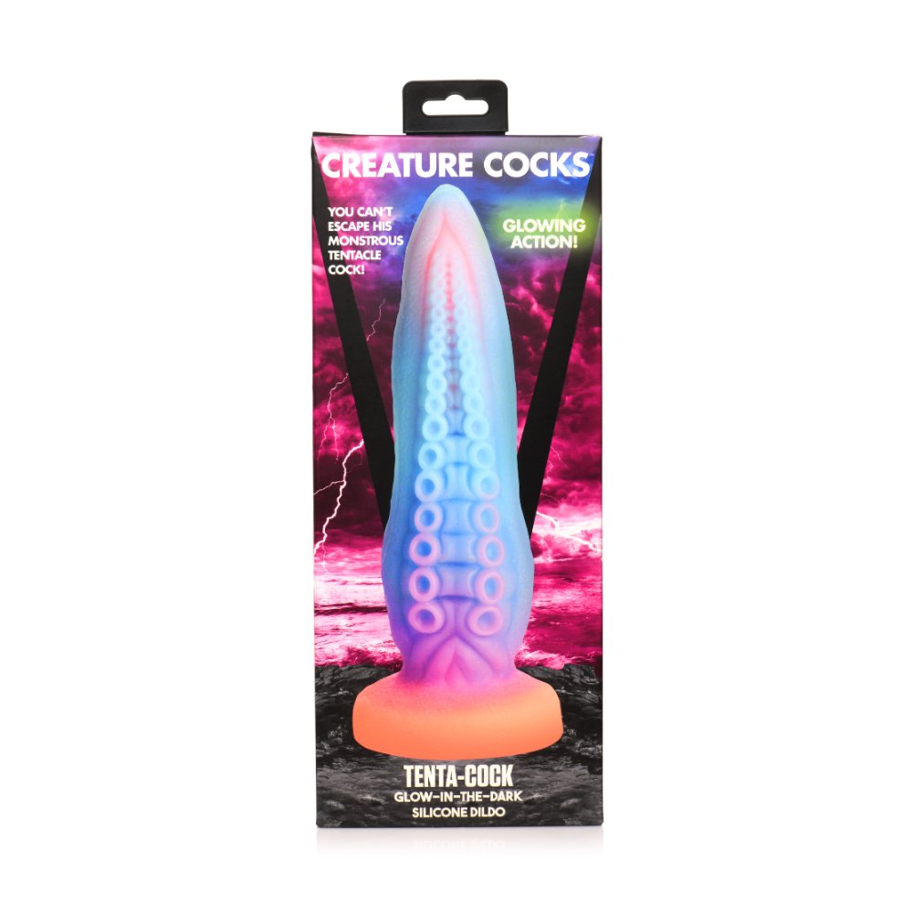 Tenta-Cock glow-in-the-dark tentacle dildo in its Creature Cocks retail box