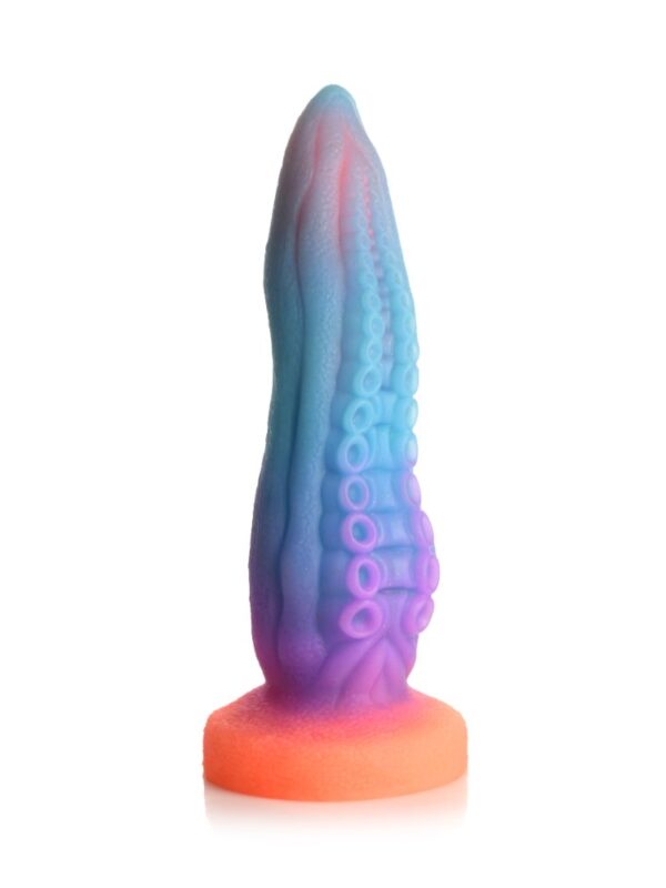 Creature Cocks Tenta-Cock tentacle dildo standing upright with rows of suckers along one side