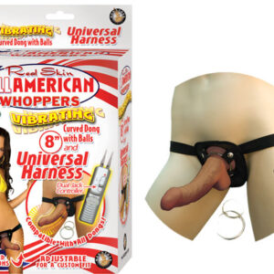 Latin American Whoppers 8in Dong Vibrating W/harness