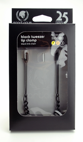 Black Tweezer Clamp W/link Chain- spicygear.com