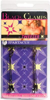 Black Tweezer Clamp W/link Chain- spicygear.com