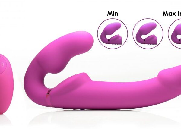 Strap U 10x Evoke Ergo-fit Inflatable & Vibrating Strapless Strap-on | spicygear.com