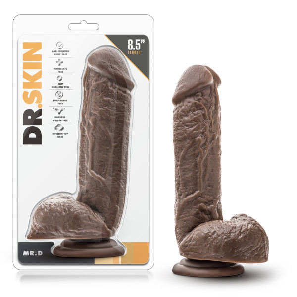 Mr. D 8.5" Realistic Black Dildo with Suction Cup