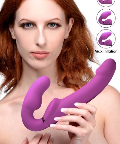 Strap U 10x Evoke Ergo-fit Inflatable & Vibrating Strapless Strap-on 2