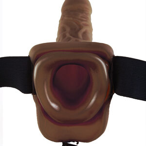 Fetish Fantasy 9 inch Hollow Strap On with Balls brown