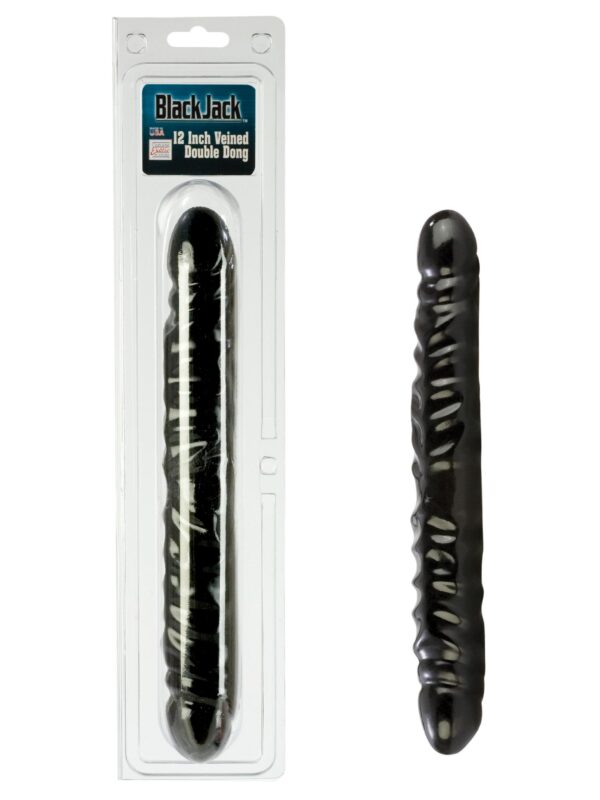 Black Jack Veined Double Dong