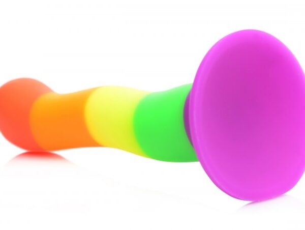 Strap U Proud Rainbow Silicone Dildo W/ Harness dildo