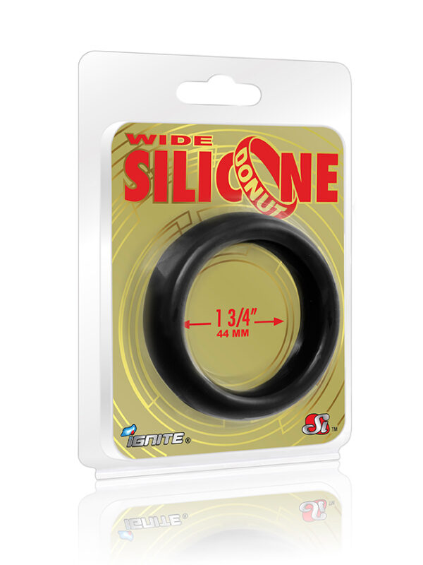 Wide Silicone Donut Black 1.75in