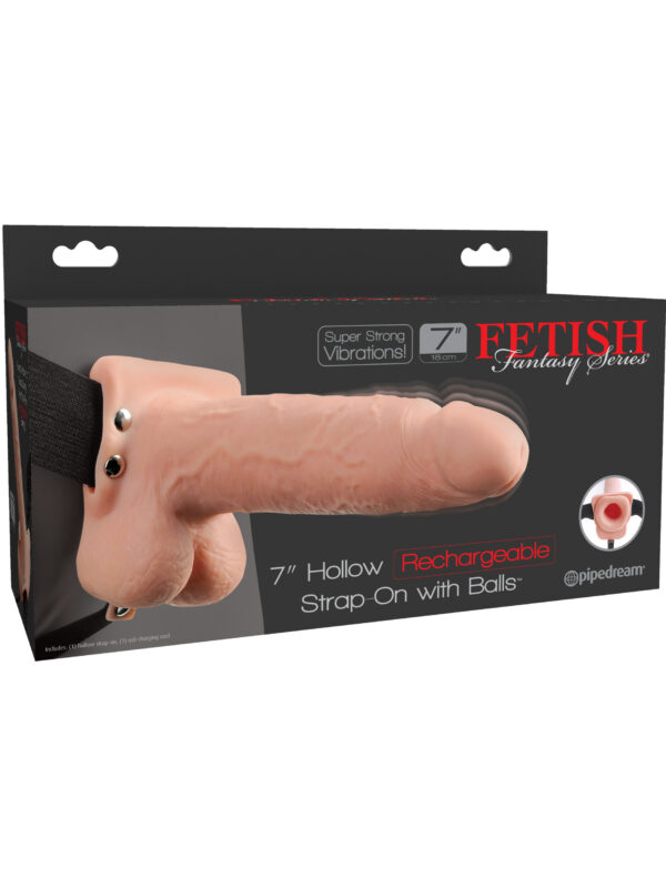 Fetish Fantasy In Hollow Rechargeable Strap-on W/ Balls