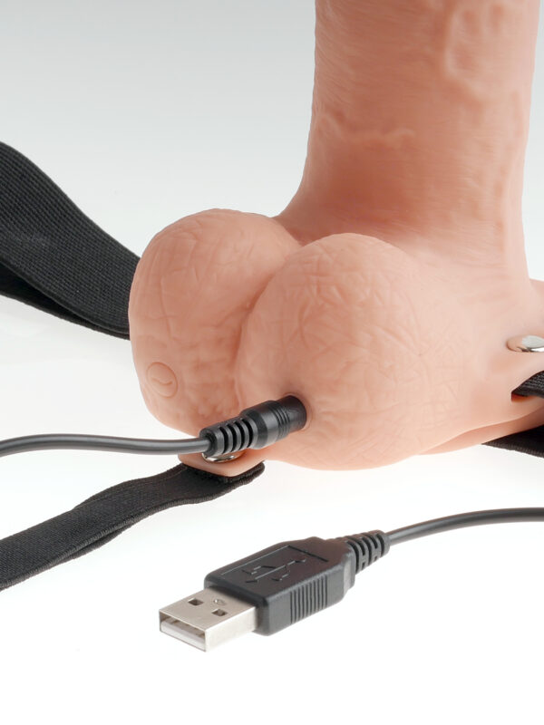 Fetish Fantasy In Hollow Rechargeable Strap-on W/ Balls