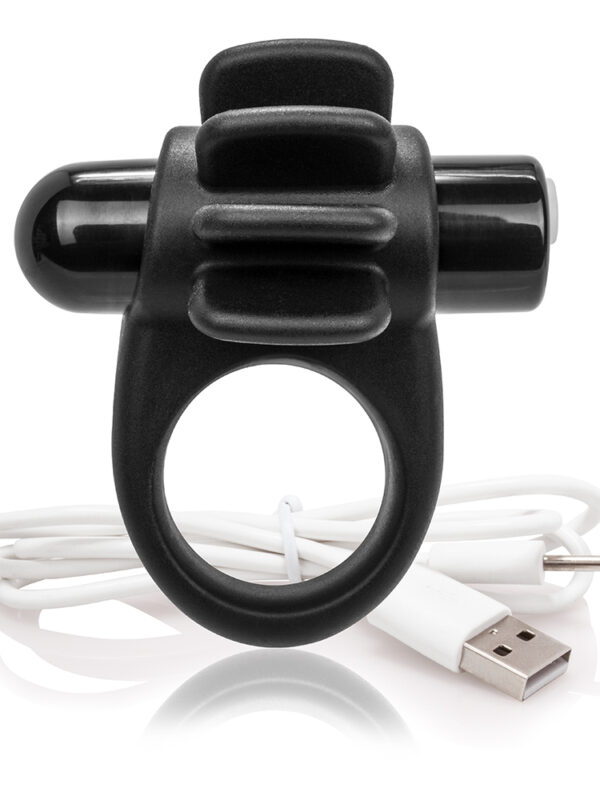 Screaming O Charged Skooch Vooom Vibrating Ring Black | spicygear.com