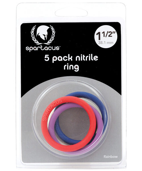 Nitrile Cock Rings Rainbow